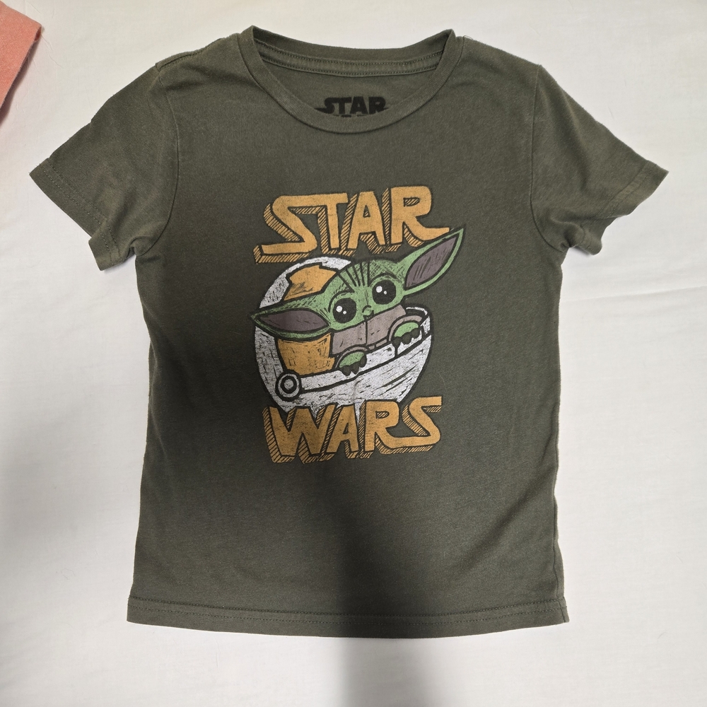 Star Wars Olive Green Grogu Pod Tee - Kids